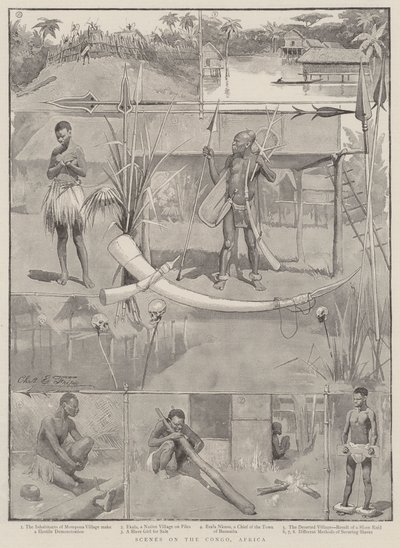 Jelenetek Kongóban, Afrikában alkotó: Charles Edwin Fripp