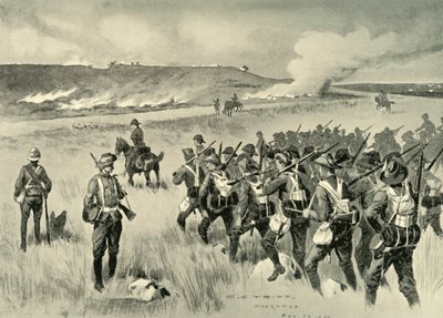 „A londoni város császári önkéntesei Doornkopban május 29-én”, 1901. alkotó: Charles Edwin Fripp