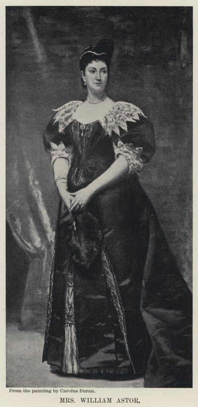 William Astor asszony (litho) alkotó: Charles Emile Auguste Carolus Duran