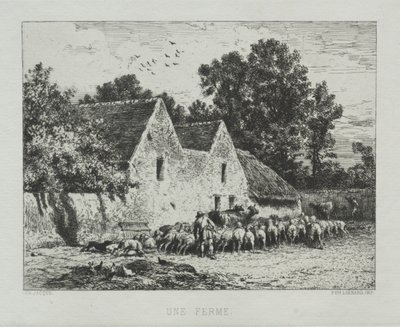 Egy parasztház. alkotó: Charles Emile Jacque