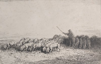 Egy disznócsorda, 1850. alkotó: Charles Emile Jacque