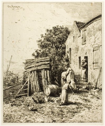 Rusztikus lakás alkotó: Charles Emile Jacque