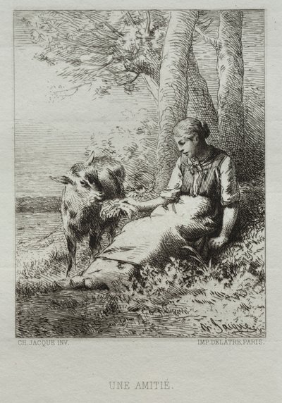 Szeretet. alkotó: Charles Emile Jacque