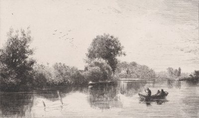 Bords-de-la-Marne, kb. 1862. alkotó: Charles Emile Jacque