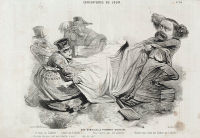 A nap rajzfilmje: 78. sz., Egy hevesen vitatott fiatal hölgy. alkotó: Charles Emile Jacque