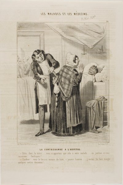 Csempészet a kórházban (26. tábla) alkotó: Charles Emile Jacque