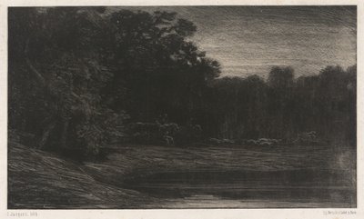 Szarvasvadászat alkotó: Charles Emile Jacque