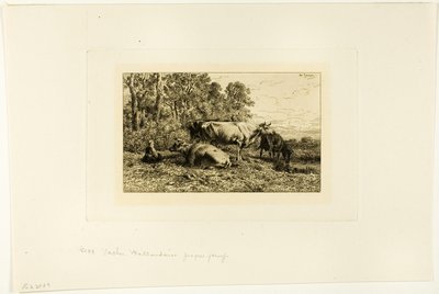 Holland tehenek alkotó: Charles Emile Jacque