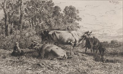 Holland tehenek, 1864. alkotó: Charles Emile Jacque