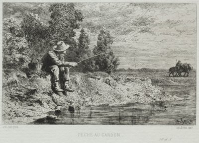 Halászat alkotó: Charles Emile Jacque