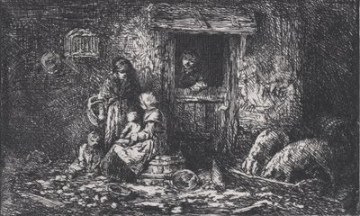 Gate to the Farm, kb. 1850. alkotó: Charles Emile Jacque