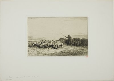 Disznócsorda alkotó: Charles Emile Jacque
