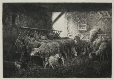 A báránykar belseje alkotó: Charles Emile Jacque