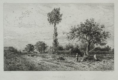 Tájkép. alkotó: Charles Emile Jacque