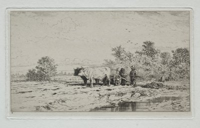Táj, munkások alkotó: Charles Emile Jacque