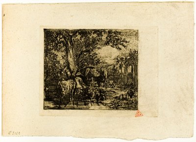 Táj állatokkal alkotó: Charles Emile Jacque
