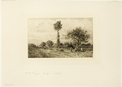 Táj kanyargós úton alkotó: Charles Emile Jacque
