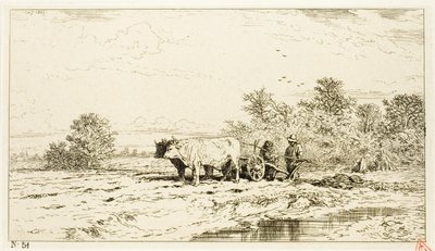 Táj mezőgazdasági munkásokkal alkotó: Charles Emile Jacque