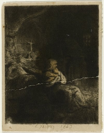 Szerzetes az imádságnál alkotó: Charles Emile Jacque
