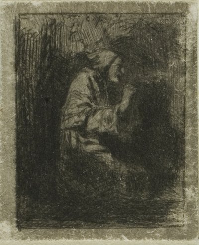 Szerzetes az imádságnál alkotó: Charles Emile Jacque