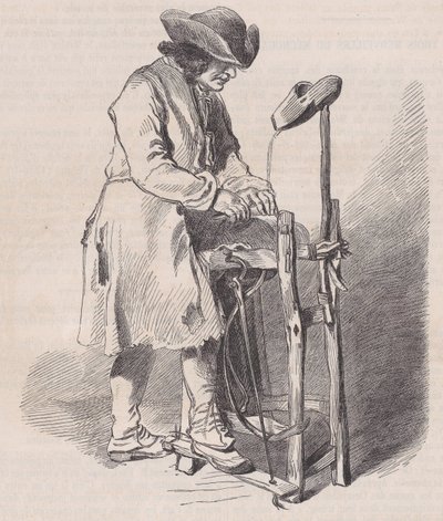 Louvre Múzeum, rajzgyűjtemény, Le Remouleur, Watteau, Magasin Pitto..., kb. 1852. alkotó: Charles Emile Jacque