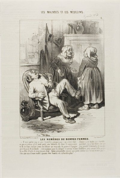 Régi női gyógymódok (6. tányér) alkotó: Charles Emile Jacque
