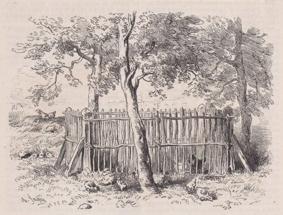 Iskolapark, Magasin Pittoresque-ből, kb. 1852. alkotó: Charles Emile Jacque