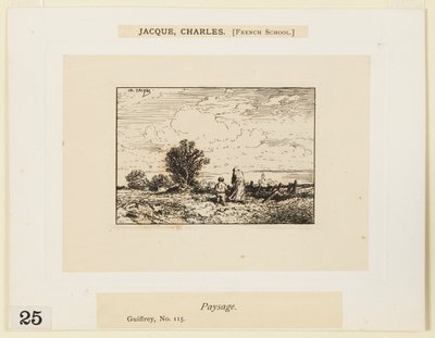 Vidéki táj alkotó: Charles Emile Jacque