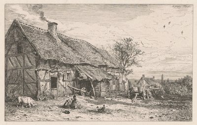 Parasztház alkotó: Charles Emile Jacque