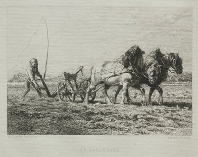 Szántás. alkotó: Charles Emile Jacque