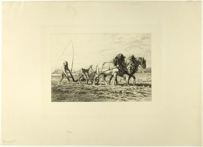 Szántás alkotó: Charles Emile Jacque