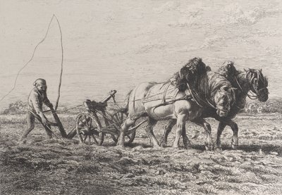 Szántás, 1864. alkotó: Charles Emile Jacque