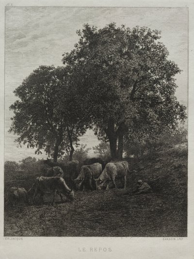 Pihenés alkotó: Charles Emile Jacque