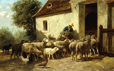 Hazatérve, alkotó: Charles Emile Jacque