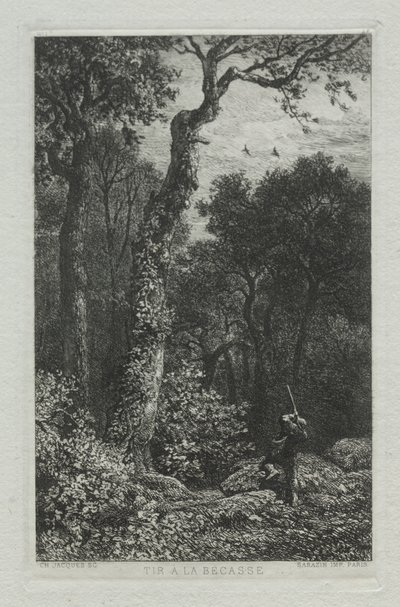 Lövés a fakakasra alkotó: Charles Emile Jacque