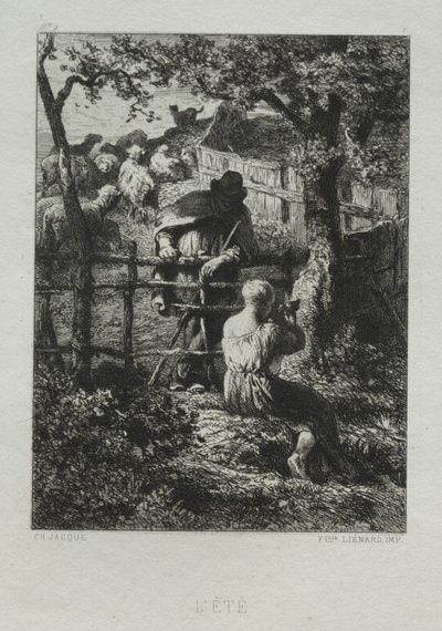 Nyári nap. alkotó: Charles Emile Jacque