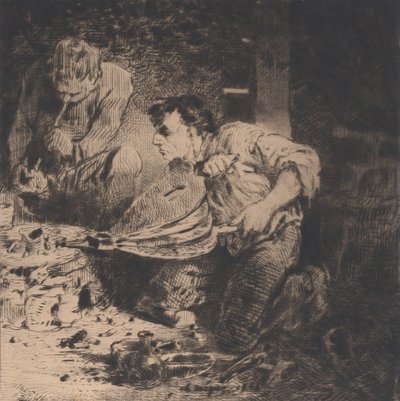 A hamisítók, 1843. alkotó: Charles Emile Jacque