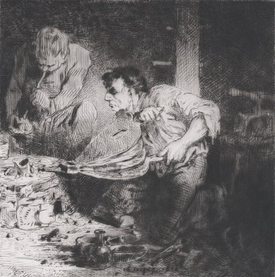 A hamisítók, 1843. alkotó: Charles Emile Jacque