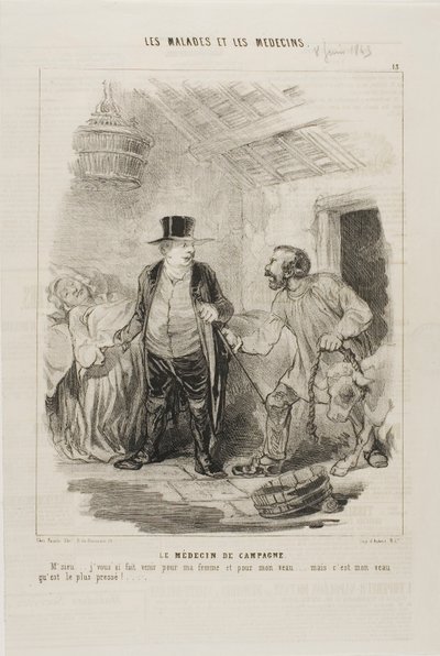 A vidéki doktor (13. tábla) alkotó: Charles Emile Jacque