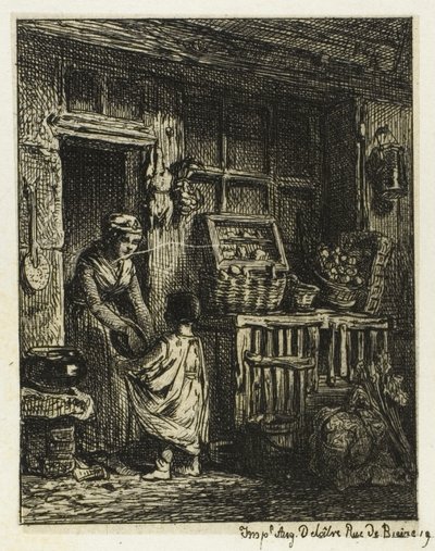 A gyümölcskereskedő és a gyermek alkotó: Charles Emile Jacque