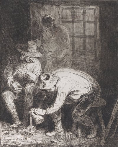 A jó társaság, 1846. alkotó: Charles Emile Jacque
