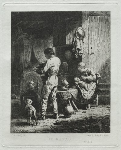 Az Üdvözlet alkotó: Charles Emile Jacque