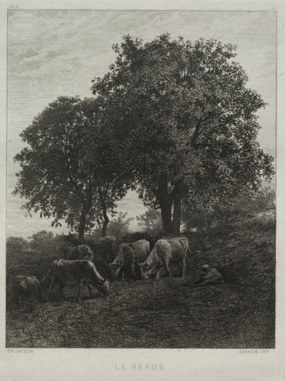 A nyugalom. alkotó: Charles Emile Jacque