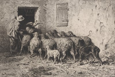A visszatérés, 1864. alkotó: Charles Emile Jacque