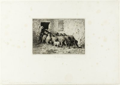A hazatérő bárány alkotó: Charles Emile Jacque