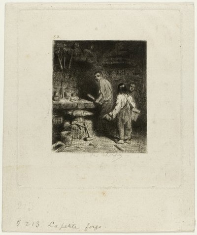 A kis kovácsműhely alkotó: Charles Emile Jacque