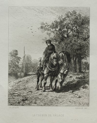 A vontatóút alkotó: Charles Emile Jacque