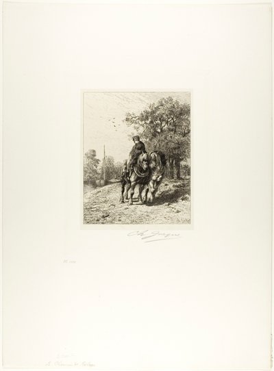 A vontatóút alkotó: Charles Emile Jacque