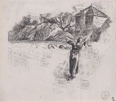 Kévét hordozó nő, kb. 1853. alkotó: Charles Emile Jacque