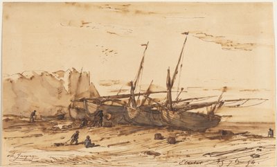 Étretat, 1854. alkotó: Charles Emile Jacque